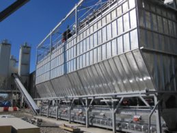 Inline Aggregate Storage Hopper + Belt Conveyor