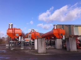 3 x Low Level Horizontal Cement Silo 76m³ 3 x Low Level Horizontal Cement Silo 76m³