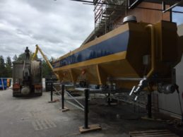 Low Level Horizontal Cement Silo for Container 36m³ Low Level Horizontal Cement Silo for Container 36m³